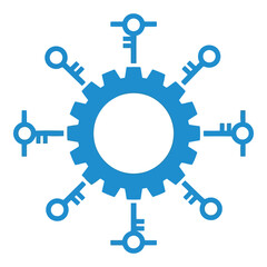 Obraz premium Icon vector art of abstract concept of digital security and data protection