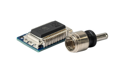 High-Resolution Photography of a Compact Digital Camera Module and Lens, Representing Surveillance Technology and Tiny Hardware.