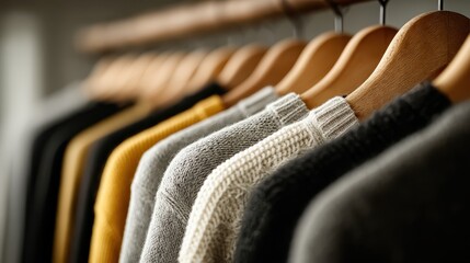 Finished sample garments display fashion studio product photography indoor setting close-up view textile showcase