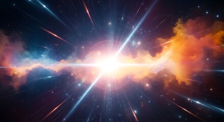 Cosmic Explosion, Stellar Burst, Nebula, Space, Universe.