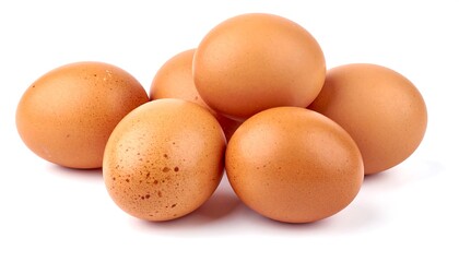 Pile of brown eggs