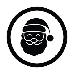 Santa Claus silhouette vector isolated on white background