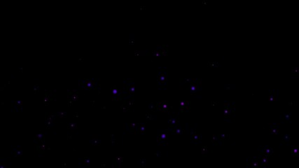 Dynamic abstract purple particles floating against stark black backdrop create movement - Powered by Adobe