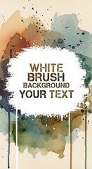 Abstract Watercolor Brush Stroke Background for Text with Earthy Tones.
