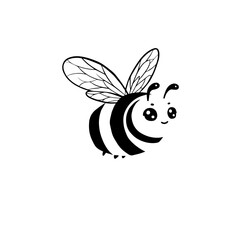 Cute cartoon bee illustration