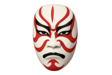 Kabuki mask showing traditional japanese theater culture