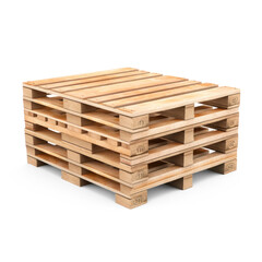 A wooden pallet with a transparent background