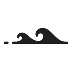 Obraz premium Simple Stylized Ocean Wave Divider or Border Element