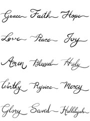 Christian Calligraphy Vector Art In The Elegant Script Style