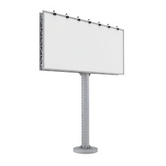 Obraz premium Isolated billboard template mockup for advertising with transparent design and empty display space