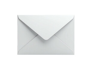 Front view of a white envelope on a black background, slightly shaded