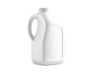 A white plastic container with a handle and cap, isolated on a black background