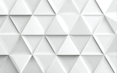 Fototapeta premium Geometric white triangular pattern with light and shadow creating a 3D textured surface