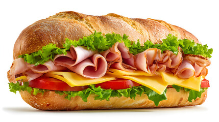 sandwich with ham and vegetables 