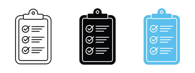 Task checklist icon vector. project management or assignments with tick marks symbol. vector illustration.
