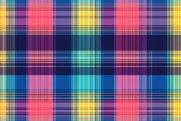 Lively Scottish plaid seamless pattern, checkers board pattern, seamless design, colorful chessboard, geometric background