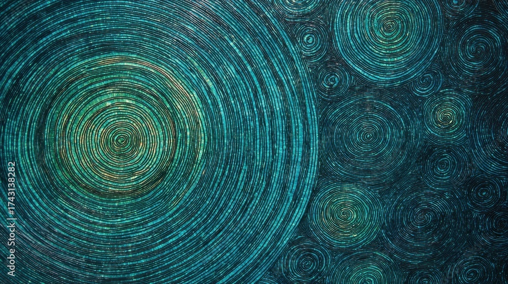 Canvas Prints abstract circular patterns with textured background in vibrant colors