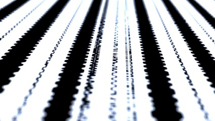 Abstract Black and White Jagged Lines Perspective.