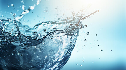 Obraz premium abstract water splash on blue background