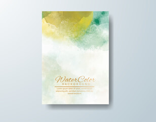 Fototapeta premium Cards with watercolor background. Design for your cover, date, postcard, banner, logo.