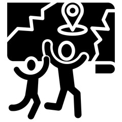 Family Adventures glyph icon