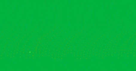 Animation of green binary coding data processing over transparent background - Powered by Adobe