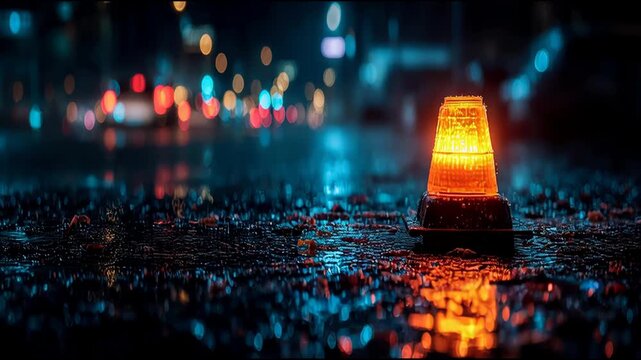 Lit candle on a wet surface symbolizing red alert gauge triggered by ai crisis alert system for timely responses. AI Crisis Alert System &ndash; Animated Video Version