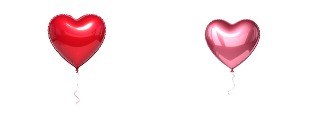 Obraz premium Set of Floating 3D Heart Balloon