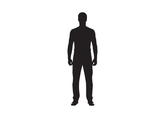 Vector art of silhouette of a man standing tall