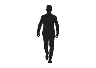 Vector art of silhouette of a man in a suit