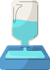 Obraz premium Cat Water Dispenser Vector Illustration