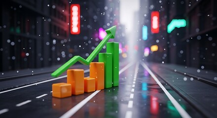 City Growth Chart Business Success.