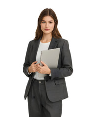 Fototapeta premium beautiful young business woman with tablet