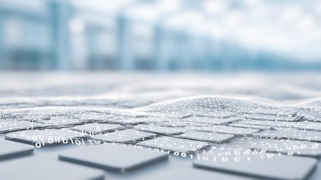 Abstract technological background representing data flow and digital network concept