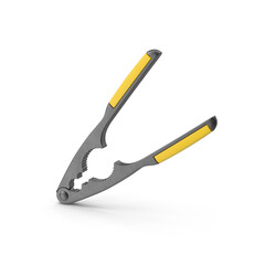 Yellow handled steel nutcracker