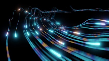 3d rendering futuristic big data technology transferring information - Powered by Adobe