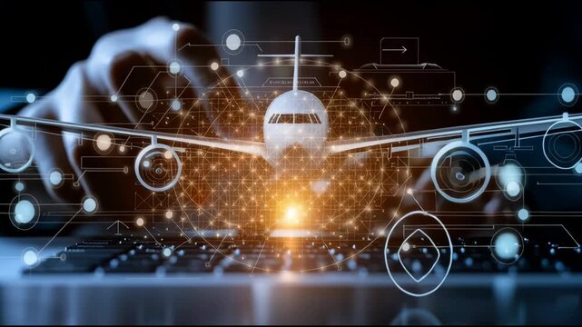 The computer operator checked the security system and the airline's flight safety system.