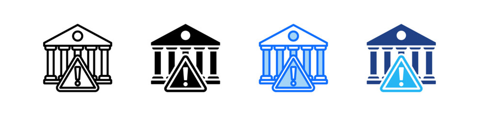 Political Risk Icon Set Multiple Style Collection