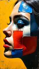 Color portrait art creation image