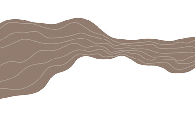 Brown soil layers. Sedimentary strata