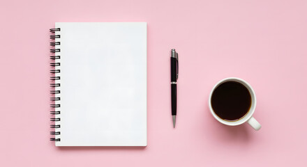 cup of coffee and notebook