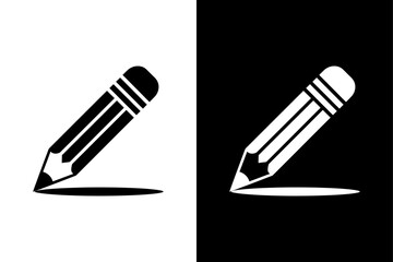 Simple Pencil Silhouette Icon. Classic Vector Illustration for Design and Creativity
