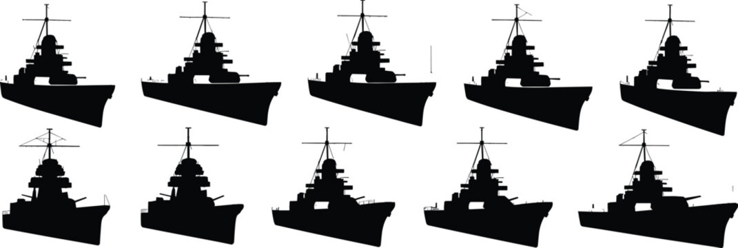 Military battleship silhouette, navy warship illustration, naval fleet design, army ship graphic, defense marine background