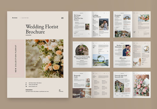 Wedding Florist Brochure Template