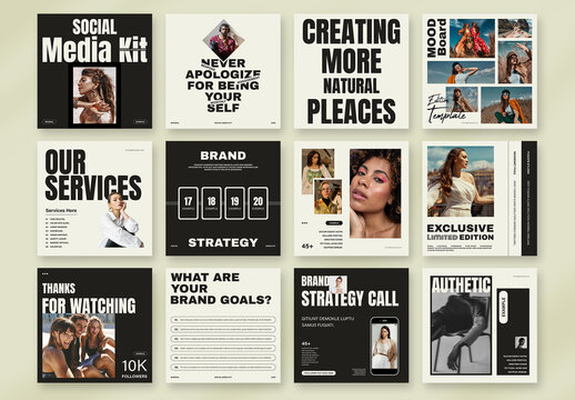 Social Media Kit Layout