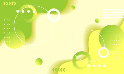 Abstract Yellow Green Minimal Geometric Background with Circles