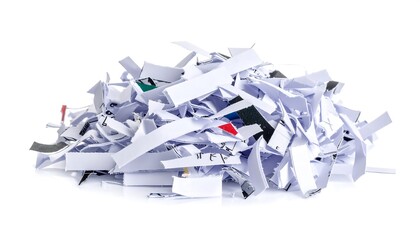Pile of Shredded Paper - Security and Information Destruction.