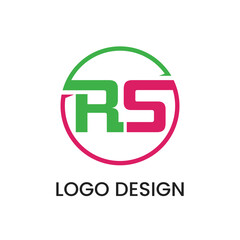 Creative RS Brand Logo Design Template