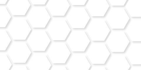 Abstract wall grid honeycomb background hexagons. Geometric hexagon polygonal pattern background vector. seamless bright white abstract cell tile web technology texture design.	
