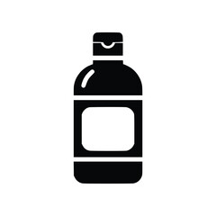 Small Chemical Product Bottle Solid Glyph Icon
